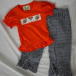 Football gameday outfit, Auburn, Orange and Blue